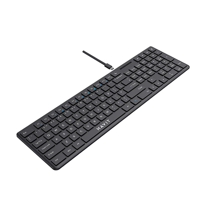 Tastatura/Mouse Havit Wired Keyboard (KB252), USB-C, 300mA, 1.5m, 5V, Negru