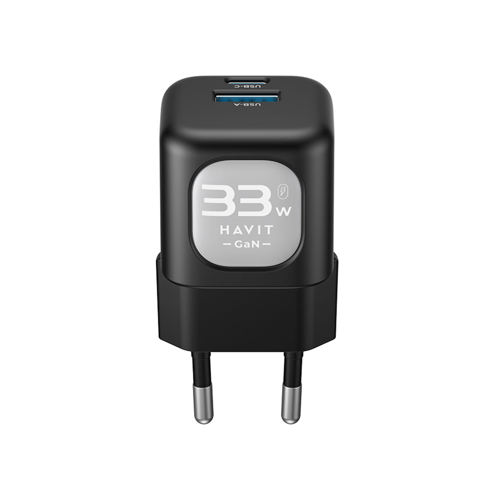 Incarcator Havit (UC230 EU), Type-C, USB, 33W, Negru / Gray