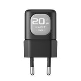 Incarcator Havit (UC220 EU), USB, Type-C, GaN, 20W, Negru / Gray