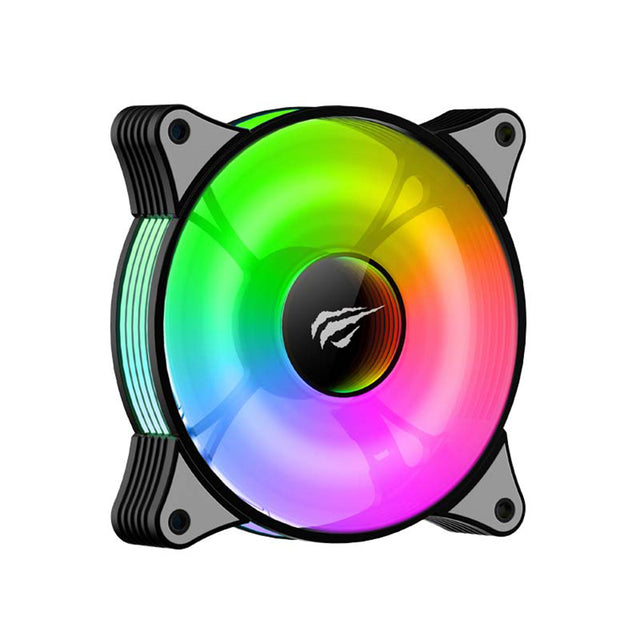 Accesoriu gaming Havit Cooler Fan (F2095), for PC, 600~1800RPM, 38dB, 1.44W, LED Lights, Negru