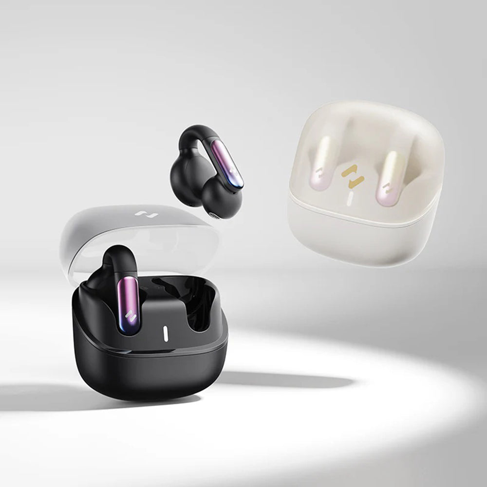 Casti Havit (TW980), for Sport, Open-Ear Clip, with Microphone, Bluetooth 5.3, TWS, USB-C, 400mAh, Bej