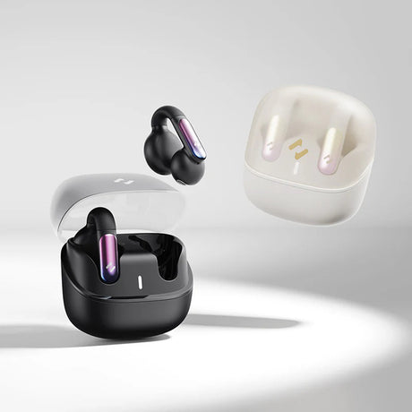 Casti Havit (TW980), for Sport, Open-Ear Clip, with Microphone, Bluetooth 5.3, TWS, USB-C, 400mAh, Bej