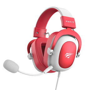 Casti Havit Gaming (H2002d), Detachable Microphone, 53mm Speaker, Compatible with PS4/XBOX, Jack 3.5mm, 2m, Rosu