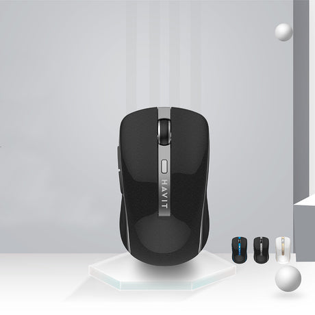Tastatura/Mouse Havit Wireless Mouse (MS951GT), 2.4GHz, 1000/1200/1600 DPI, AA Battery, Alb / Golden