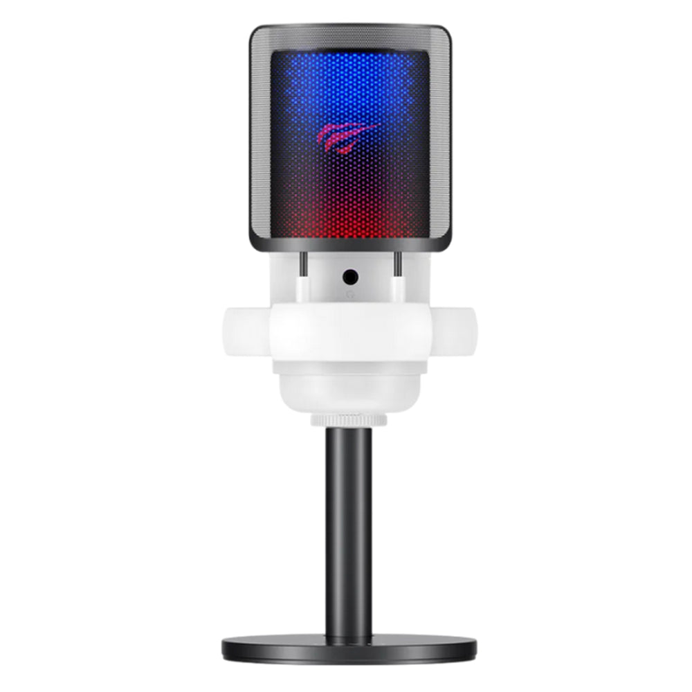 Casti Havit Desk Microphone (GK50), for PC, Laptop, Phone, RGB Light, NR, 30-20000 Hz, Cardioid, with Cable USB-C, 1.8m, Negru