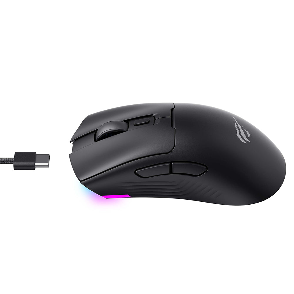 Tastatura/Mouse Havit Wireless Gaming Mouse (MS966WB), 2.4GHz, 800/1600/2400/3200/6000/10000 DPI, 500mAh, Negru