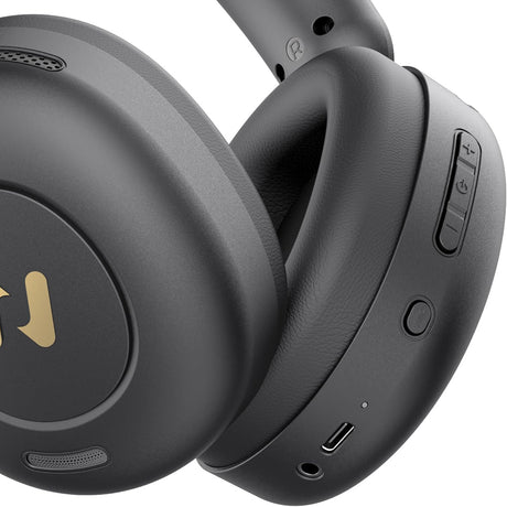Casti Havit Wireless (H655BT Pro), with Case, Bluetooth 5.3, Noise Cancelling, Multipoint, Hi-Res, 700mAh, Bej