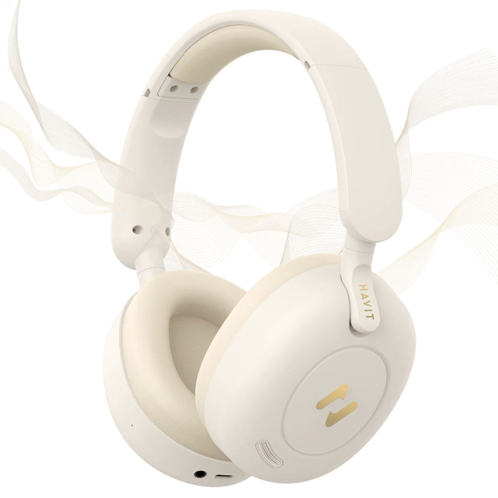 Casti Havit Wireless (H655BT Pro), with Case, Bluetooth 5.3, Noise Cancelling, Multipoint, Hi-Res, 700mAh, Negru