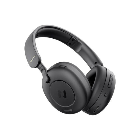 Casti Havit Wireless (H655BT), On-ear, Bluetooth 5.3, Hybrid Active Nosie Cancelling, 700mAh, Foldable, USB-C, Negru