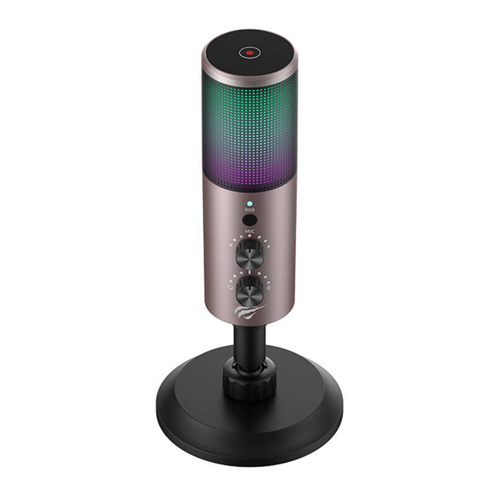 Casti Havit Gaming Microphone (GK61), RGB Lights, USB-C, 100-18000 Hz, Gri