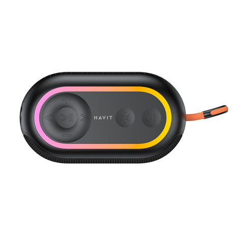 Casti Havit Wireless Speaker (SK809BT), USB-C, Bluetooth 5.3, TWS, TF, USB, FM, AUX, Hands-Free Call, RGB, IPX5, 1200mAh, Negru