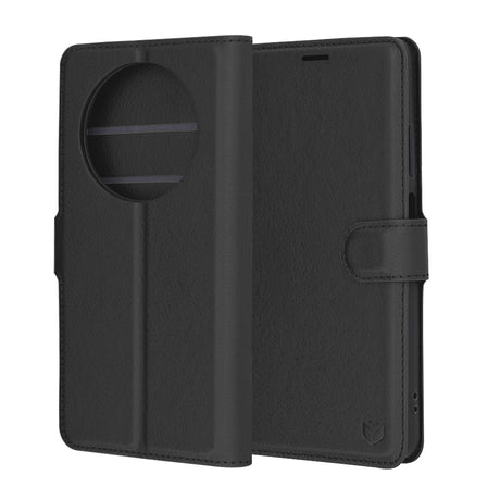 Husa de protectie Techsuit Leather Folio compatibil cu Oppo Reno12 F 4G / Reno12 F 5G / Reno12 FS 4G / Reno12 FS 5G, Negru