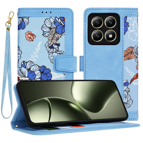 Husa de protectie Techsuit FlipCraft compatibil cu Xiaomi 14T, Vibrant Blue