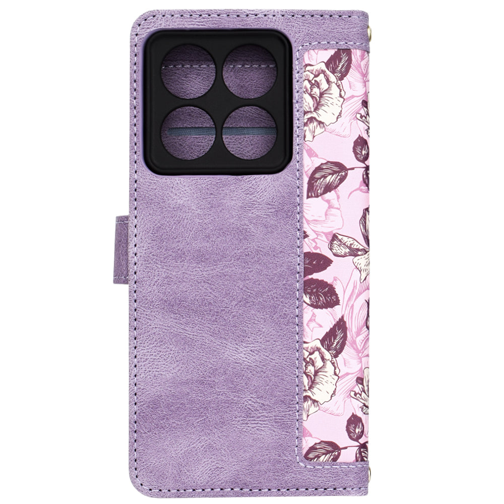 Husa de protectie Techsuit FlipCraft compatibil cu Xiaomi 14T Pro, Mysterious Purple