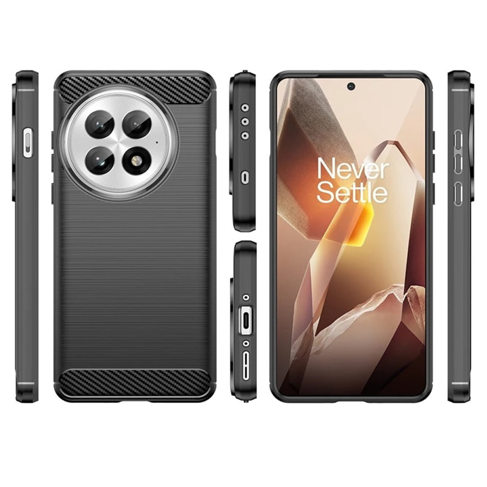 Husa de protectie Techsuit Carbon Silicone compatibil cu OnePlus 13, Negru