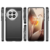 Husa de protectie Techsuit Carbon Silicone compatibil cu OnePlus 13, Negru