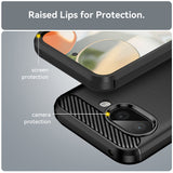 Husa de protectie Techsuit Carbon Silicone compatibil cu Google Pixel 9a, Albastru