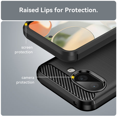 Husa de protectie Techsuit Carbon Silicone compatibil cu Google Pixel 9a, Albastru