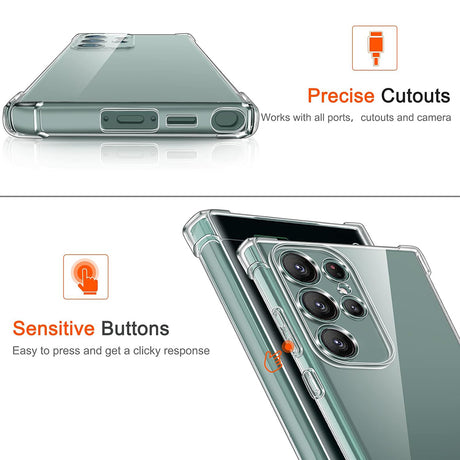 Husa de protectie Techsuit Shockproof Clear Silicone compatibil cu Samsung Galaxy S25 Ultra, Transparent