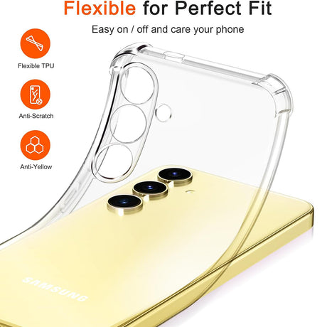 Husa de protectie Techsuit Shockproof Clear Silicone compatibil cu Samsung Galaxy S25 Plus, Transparent
