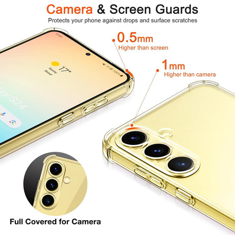 Husa de protectie Techsuit Shockproof Clear Silicone compatibil cu Samsung Galaxy S25 Plus, Transparent