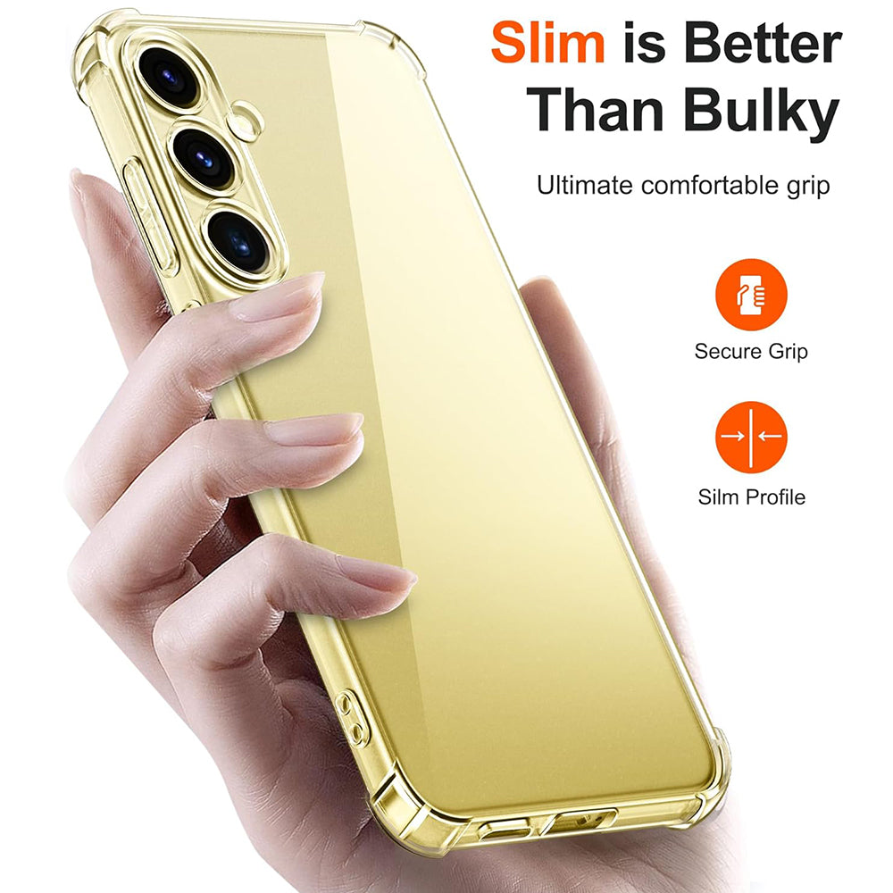 Husa de protectie Techsuit Shockproof Clear Silicone compatibil cu Samsung Galaxy S25, Transparent