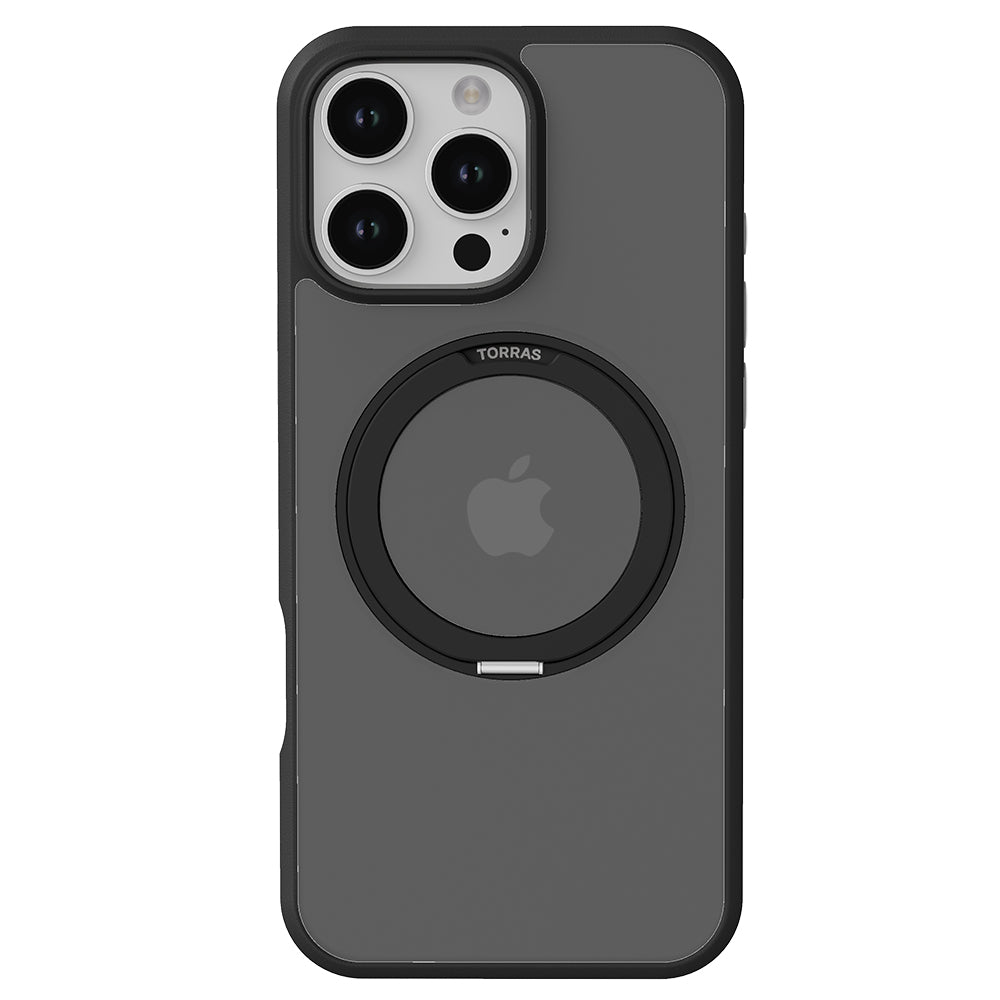 Husa de protectie Torras Ostand Pro MagSafe Series compatibil cu iPhone 16 Pro, Negru