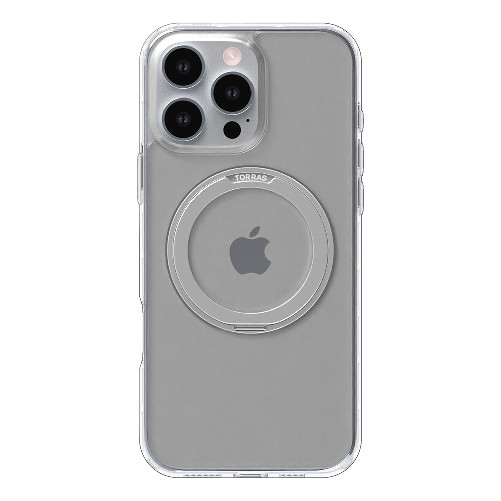 Husa de protectie Torras Ostand Pro MagSafe Series compatibil cu iPhone 16 Pro, Transparent