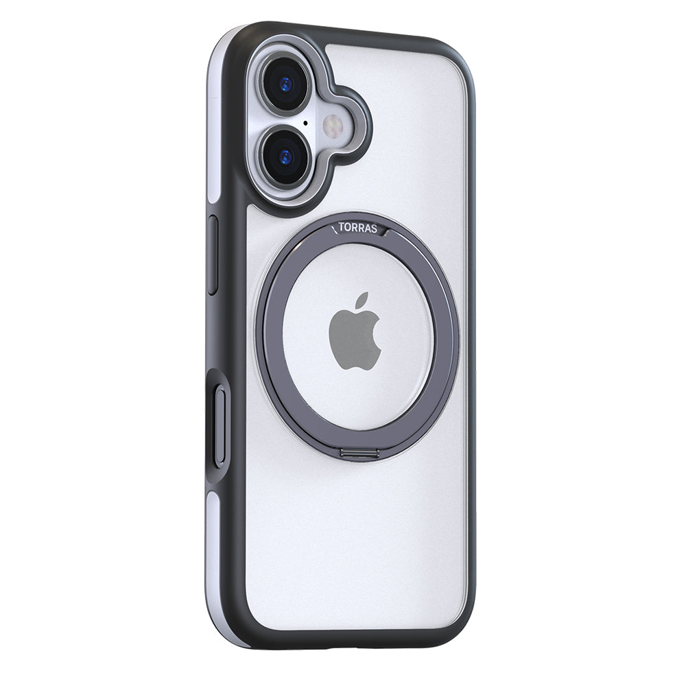 Husa de protectie Torras Ostand R Fusion MagSafe Series compatibil cu iPhone 16 Plus, Negru