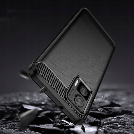 Husa de protectie Techsuit Carbon Silicone compatibil cu Motorola Edge 30 Neo, Negru