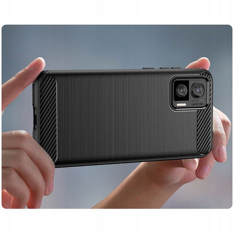 Husa de protectie Techsuit Carbon Silicone compatibil cu Motorola Edge 30 Neo, Negru