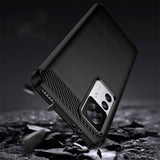 Husa de protectie Techsuit Carbon Silicone compatibil cu Xiaomi 12T / 12T Pro, Negru