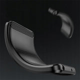 Husa de protectie Techsuit Carbon Silicone compatibil cu Xiaomi 12T / 12T Pro, Negru