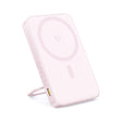Baterie externa Baseus PicoGo (P10076800413-00), Type-C, Qi2, Fast Charging, 20W, 5000mAh, Rotable Stand, Cable Type-C, Roz