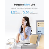Baterie externa Baseus PicoGo (P10076800413-00), Type-C, Qi2, Fast Charging, 20W, 5000mAh, Rotable Stand, Cable Type-C, Roz