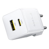 Incarcator Baseus Palm (P1011160A213-00), Fast Charging, 2in1, USB, Type-C, 30W, Moon White