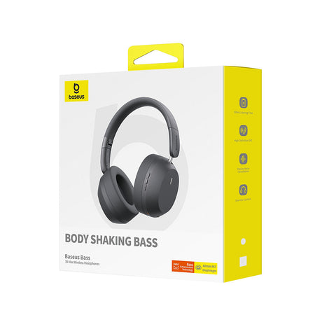 Casti Baseus Wireless Bass 35 Max (A00070800821-00), On-ear, Bluetooth 5.3, Sound Isolation, Foldable, Twilight Grey