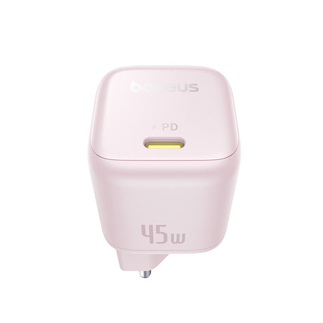 Incarcator Baseus PicoGo (P10176800413-00), GaN, Fast Charging, 45W, USB-C, Roz Pastel