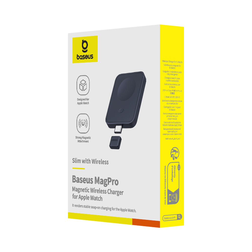 Incarcator Baseus Magnetic Wireless MagPro (P10264106123-00), for Apple Watch, USB-C, 2.5W, Negru Cosmic