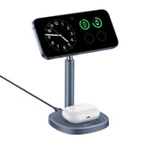 Incarcator Baseus Magnetic Wireless Orbit 2 Pro (P10273500813-00), Cooling Fast Charger for Phone, Earbuds, 20W, Gri Spatial