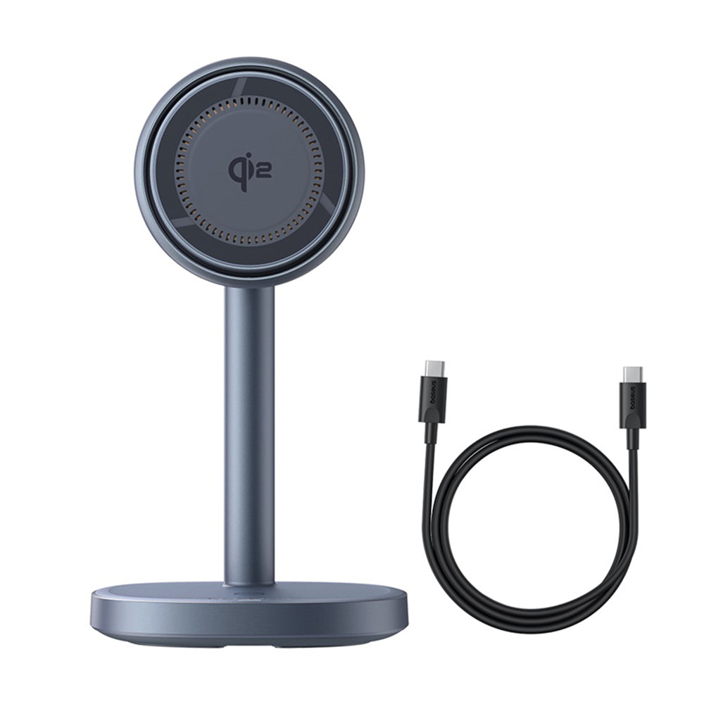 Incarcator Baseus Magnetic Wireless Orbit 2 Pro (P10273500813-00), Cooling Fast Charger for Phone, Earbuds, 20W, Gri Spatial