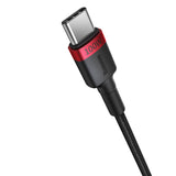 Cablu Baseus (set de 2) Cafule (P10318306003-00), Type-C to Type-C, Fast Charging, 100W, 5A, 1m, Negru /Red, Black/Grey
