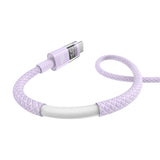 Cablu Baseus Display 2 (P10382702511-00), Fast Charging, Type-C to Type-C, Digital Display, 100W, 1m, Nebula Purple