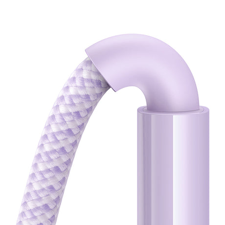 Cablu Baseus Display 2 (P10382702511-00), Fast Charging, Type-C to Type-C, Digital Display, 100W, 1m, Nebula Purple