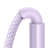 Cablu Baseus Display 2 (P10382702511-01), Fast Charging, Type-C to Type-C, Digital Display, 100W, 2m, Nebula Purple
