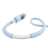 Cablu Baseus Display 2 (P10382703311-00), Fast Charging, Type-C to Lightning, Digital Display, 20W, 1m, Galaxy Blue