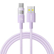 Cablu Baseus Display 2 (P10382701511-00), Fast Charging, USB to Type-C, Digital Display, 100W, 1m, Nebula Purple