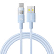 Cablu Baseus Display 2 (P10382701311-00), Fast Charging, USB to Type-C, Digital Display, 100W, 1m, Galaxy Blue