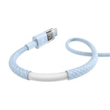 Cablu Baseus Display 2 (P10382701311-01), Fast Charging, USB to Type-C, Digital Display, 100W, 2m, Galaxy Blue