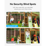 Baseus Outdoor Camera Security B1 (S0SV002130), 2K, 8GB, Two-way Talk, Night Vision, IP67, 7.800mAh, Alb